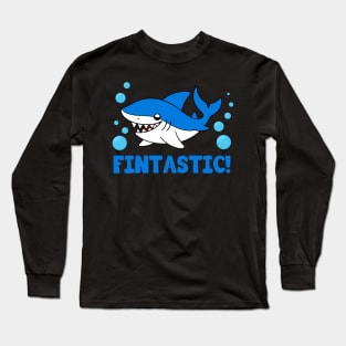 Cute Shark Fintastic Long Sleeve T-Shirt